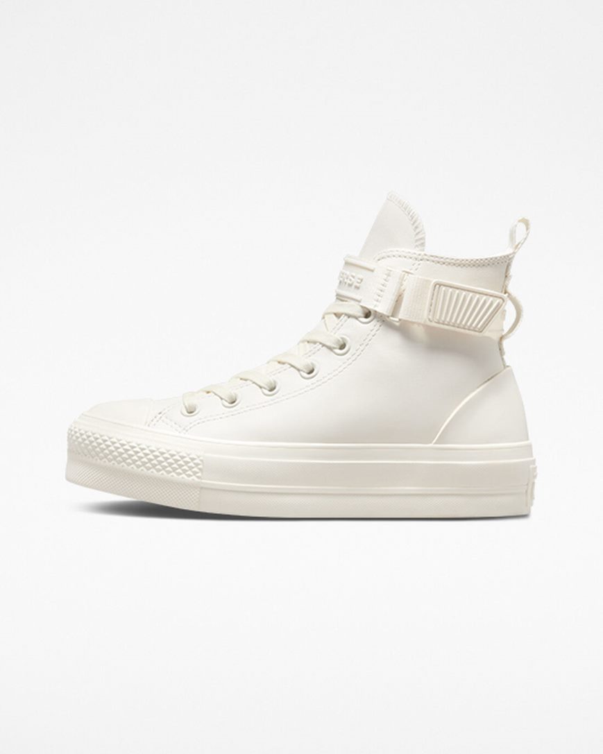Women's Converse Chuck Taylor All Star Lift Leather Hike High Top Platform Shoes White | AU 5C984W